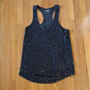Express Sequin Black Tank Top Women’s Size Medium